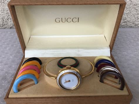 gucci steel bangle watch|vintage Gucci bangle bezel watch.